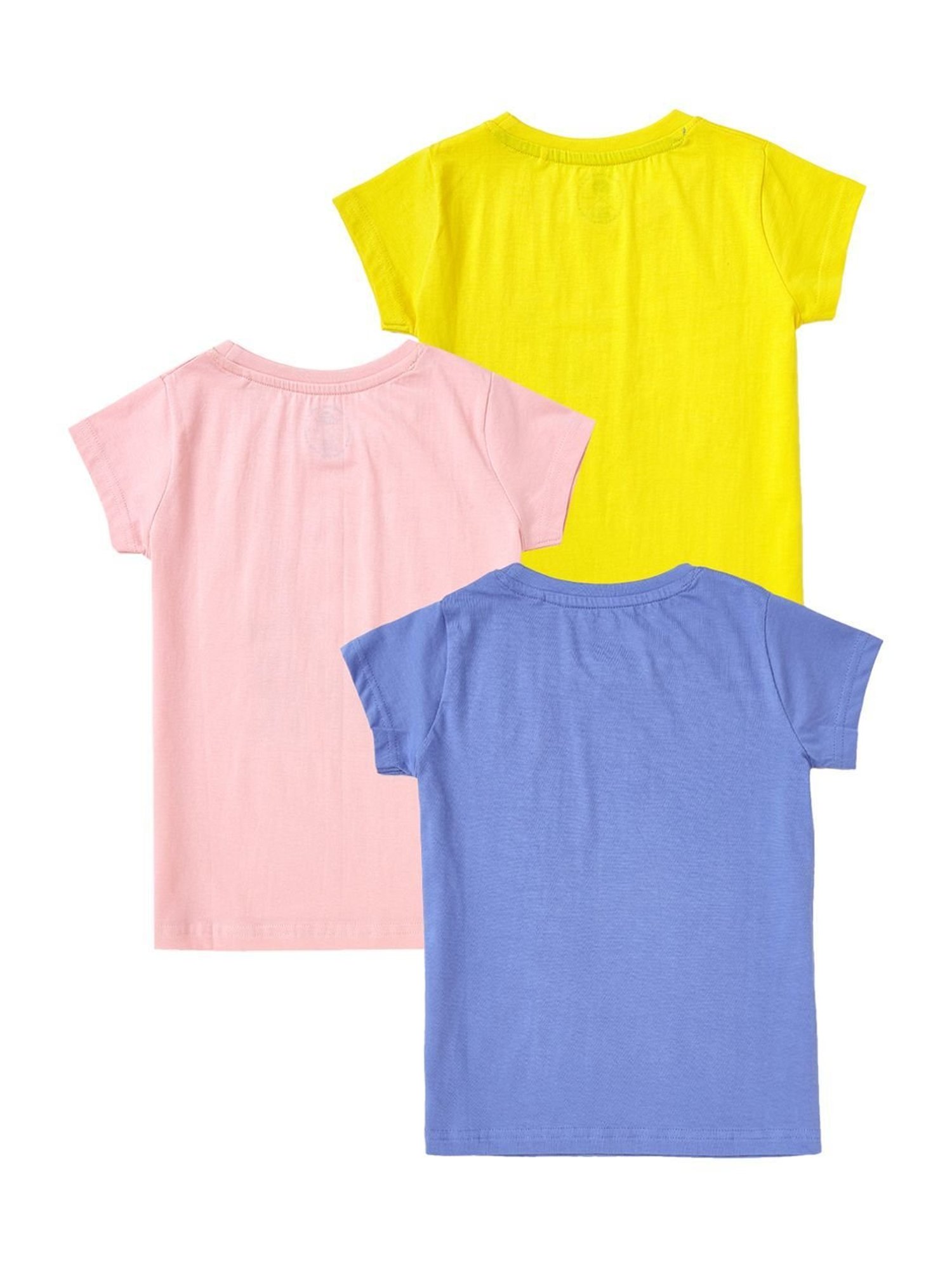 Cub McPaws Kids Multicolor Cotton Printed T-Shirt (Pack of 3)