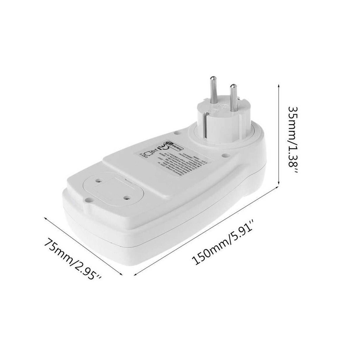 EU Plug Plug-in Digital  Energy Monitor Power Meter Electricity Electric Usage Monitoring Socket