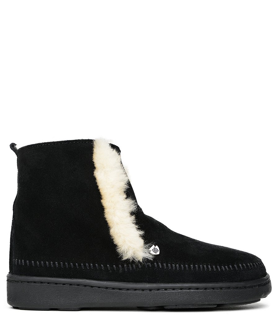 Minnetonka Jade Suede Sheepskin Booties