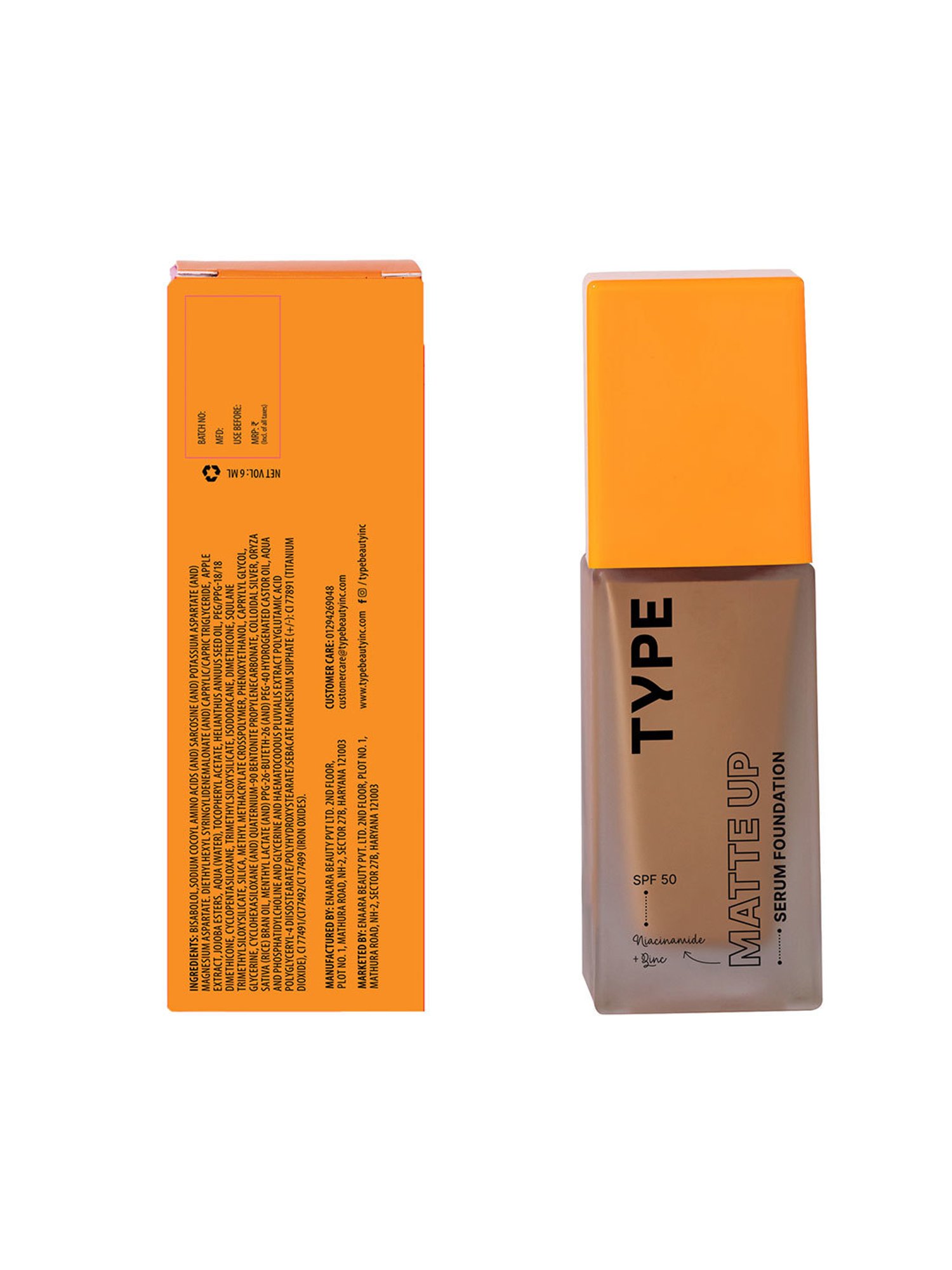 TYPE BEAUTY Matte Up SPF 50 PA++++ Serum Foundation Cocoa - 30 ml
