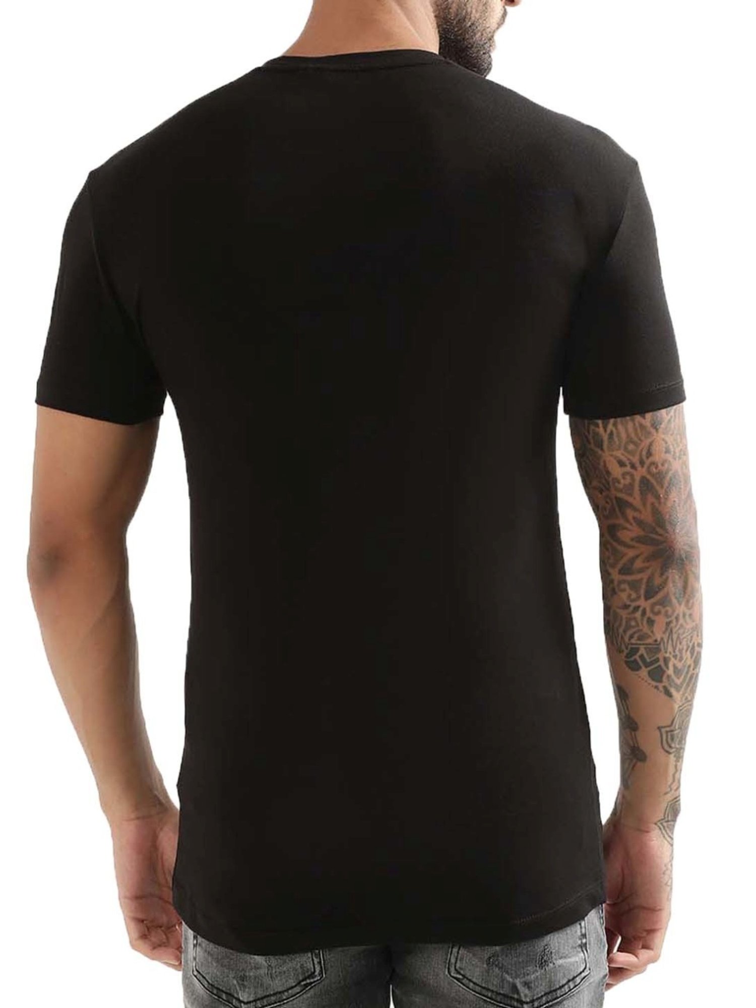 Antony Morato Black Slim Fit Printed T-Shirt