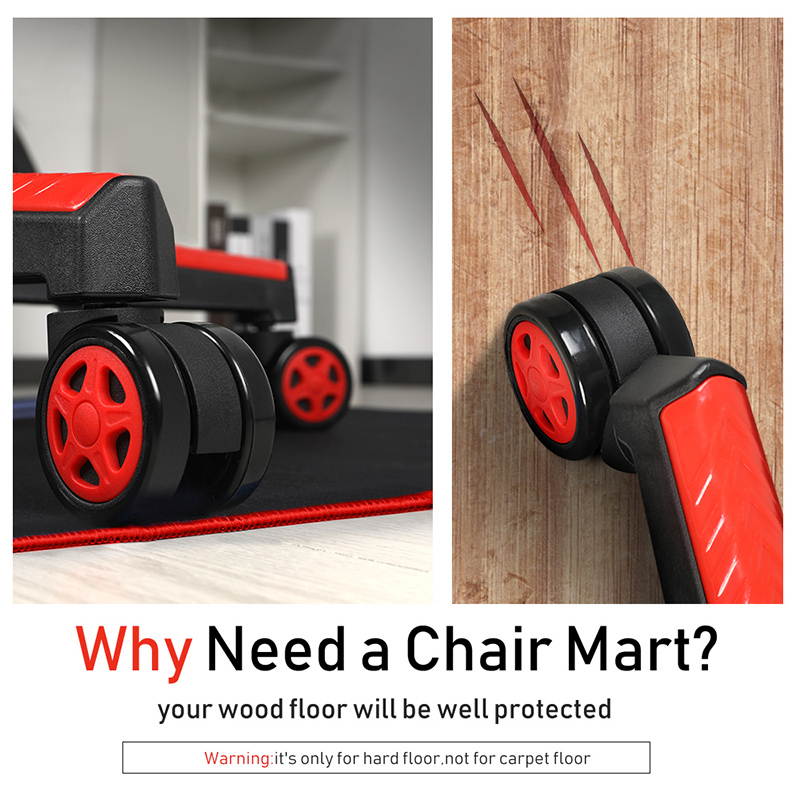 GTRACING Gaming Chair Mat for Hardwood Floor 43 x 35inch Office Computer Gaming Desk Chair Mat for Hard Floor GT603