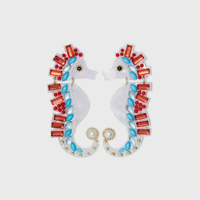 SUGARFIX by BaubleBar Seahorse Drop Earrings - White