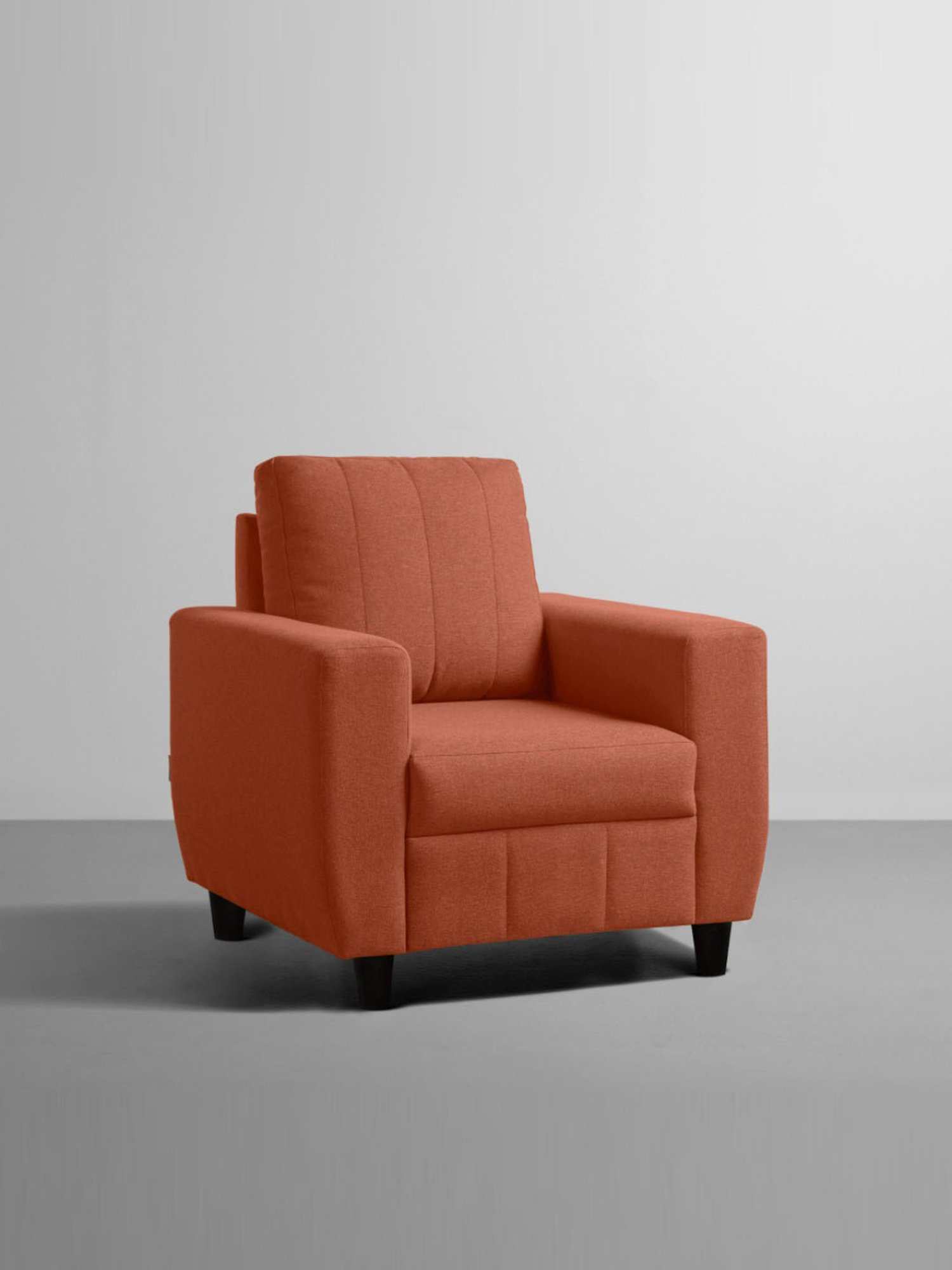 Sleepyhead Bae Ember Orange Fabric 1 Seater Sofa