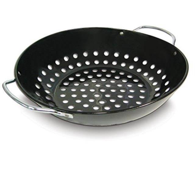 grillpro 98130 porcelain coated round grill topper, 11inch diameter and 21/2inch deep