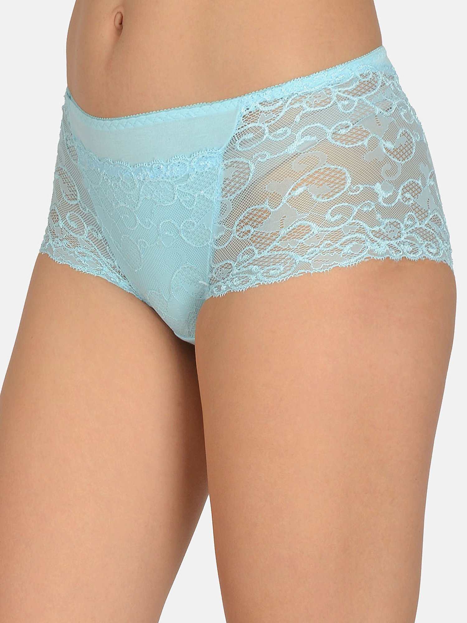 Mod & Shy Blue Lace Hipster Panty