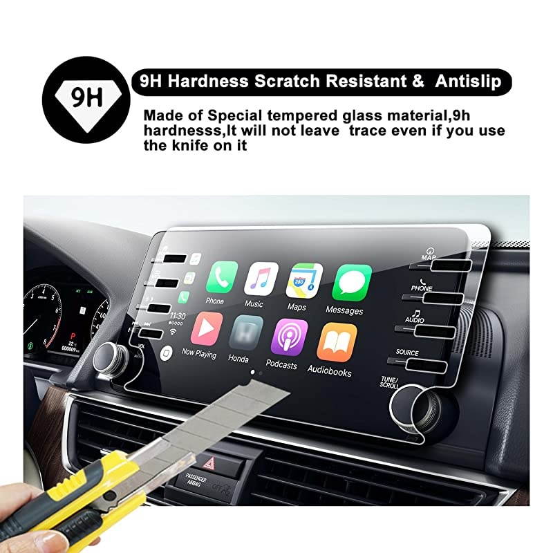 2019 Accord Sport EX EXL Touring EXL Navi Navigation Screen ProtectorHD Clear Tempered Glass Screen ScratchResistant Ultra HD Extreme Clarity 8In Clear