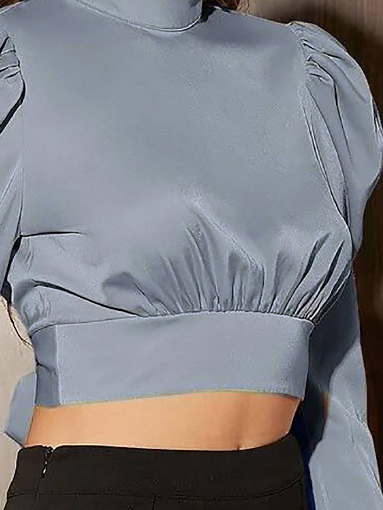 Kotty Light Purple Regular Fit Crop Top