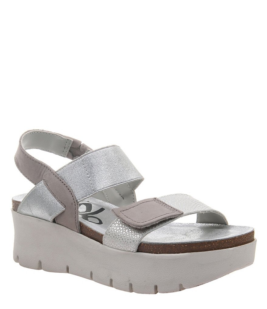 OTBT Nova Leather Platform Wedge Sandals