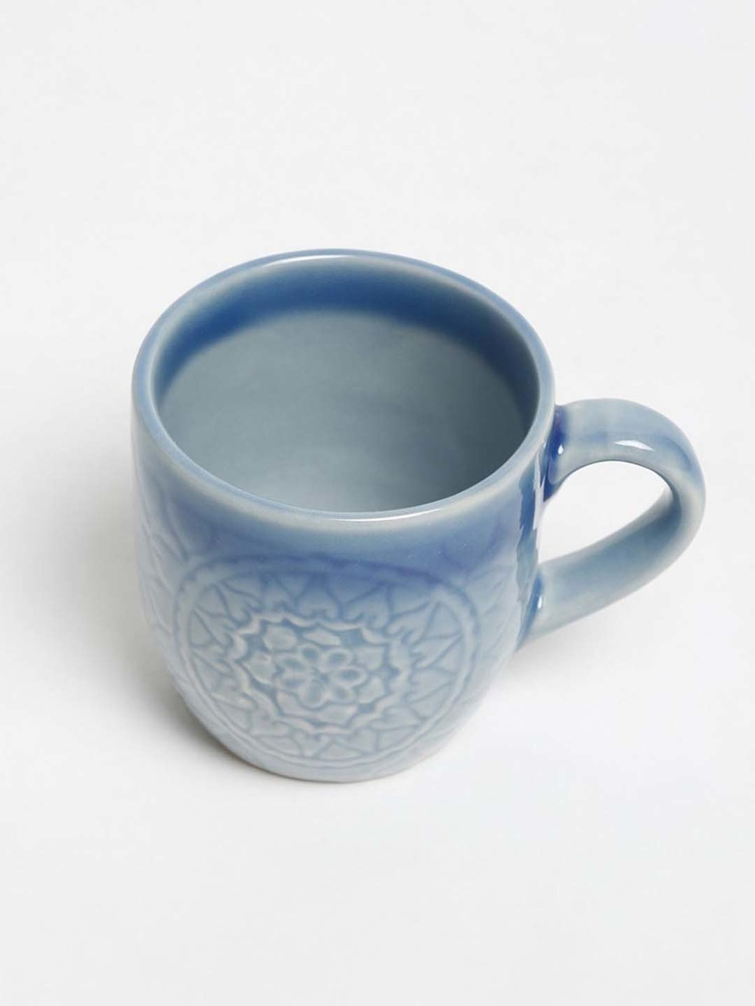 Fabindia Pragya Blue Ceramic Coffee Mug (300 ML)