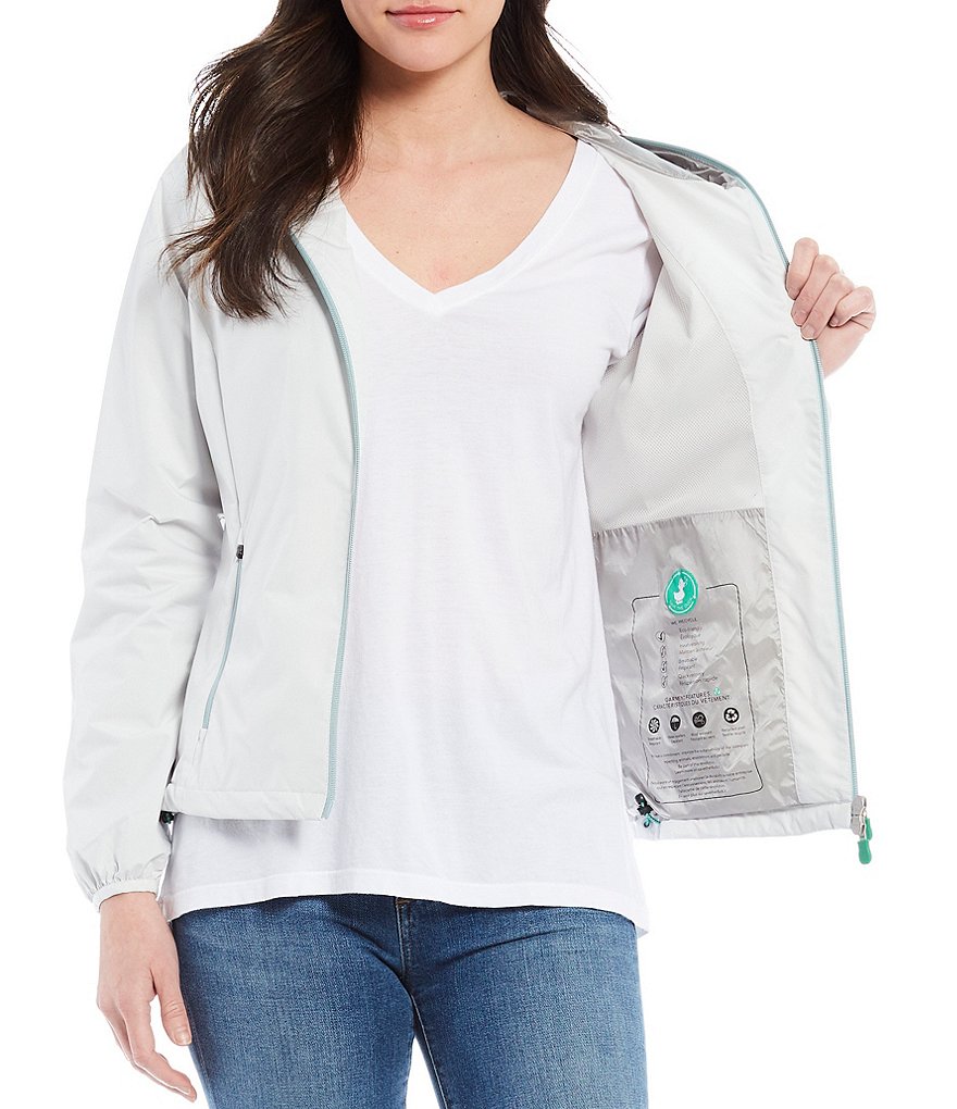 Save the Duck Stella Packable Long Sleeve Hooded Rain Jacket