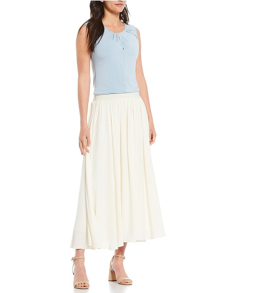 Donna Karan New York Flowy Flared Pull-On Skirt