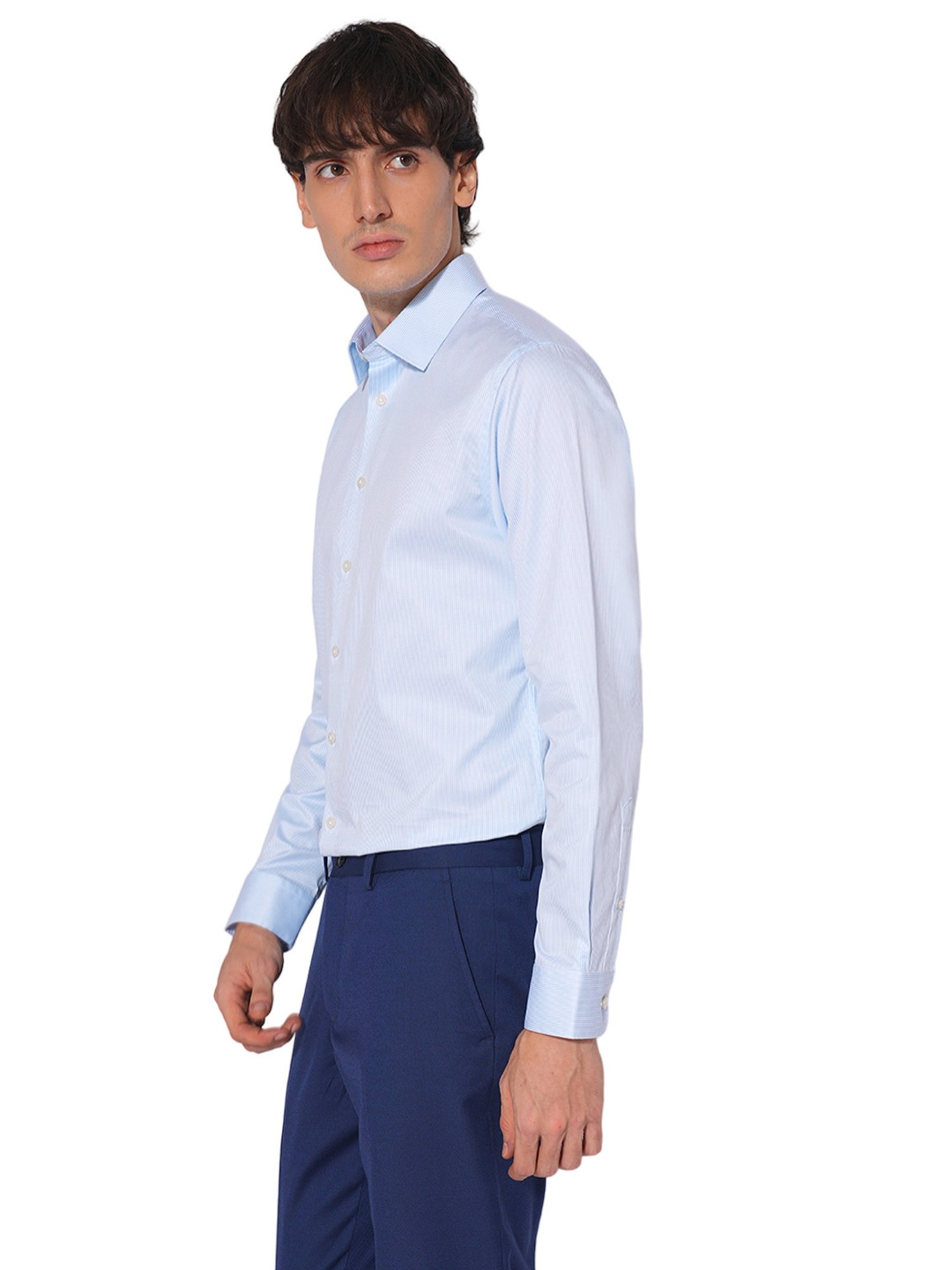 Selected Homme Blue Cotton Slim Shirt