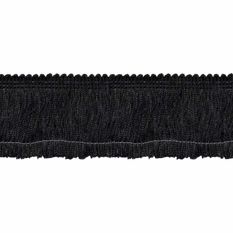 Simplicity Polyester Fringe 2"X9yd-Black