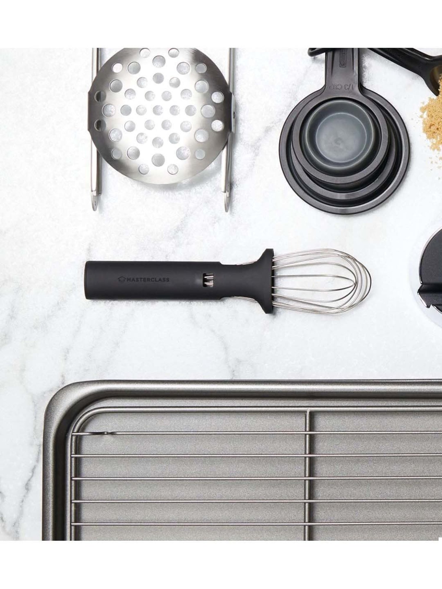 MasterClass Black & Silver Stainless Steel Cooking Whisk