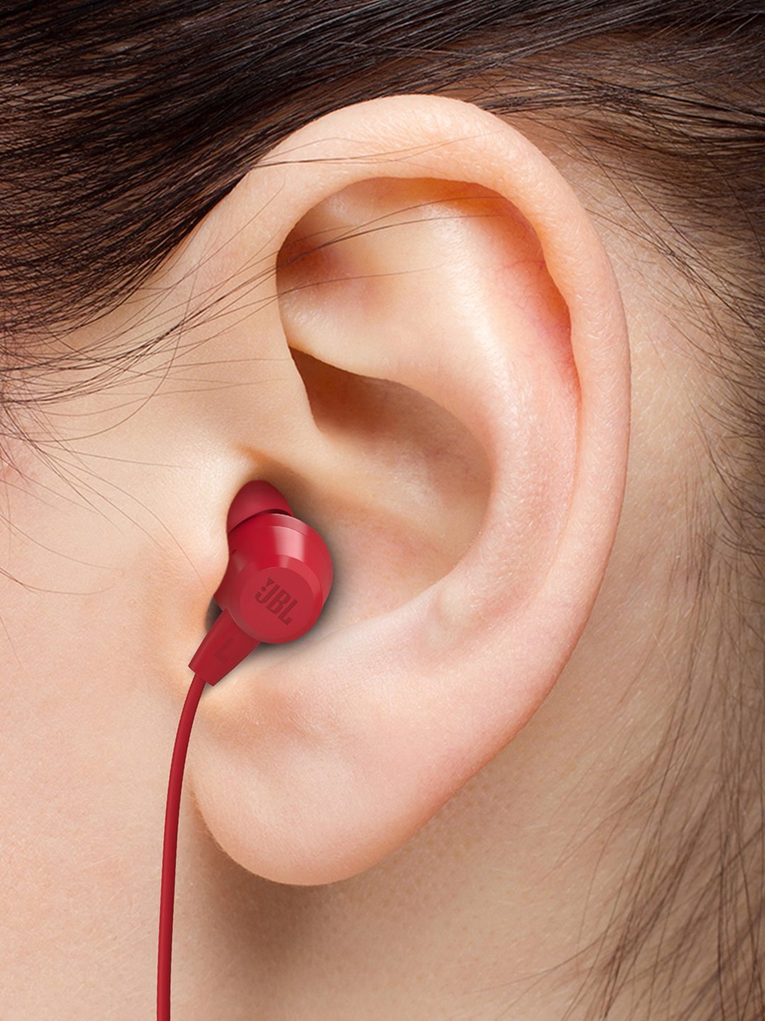 Jbl C50Hi In-Ear Wired Earphones With Mic (Red)