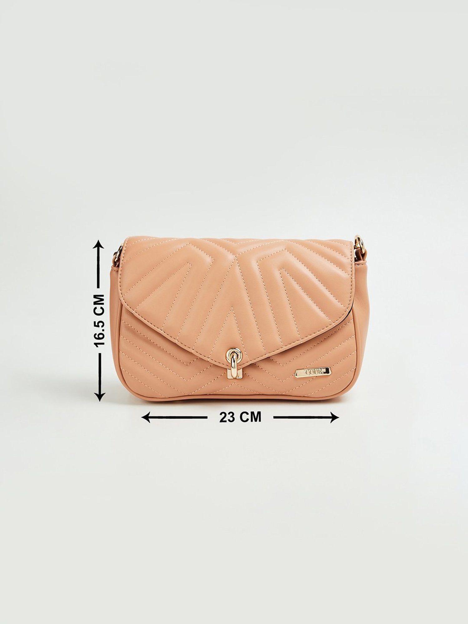Code by Lifestyle Orange Quilted Cross Body Bag