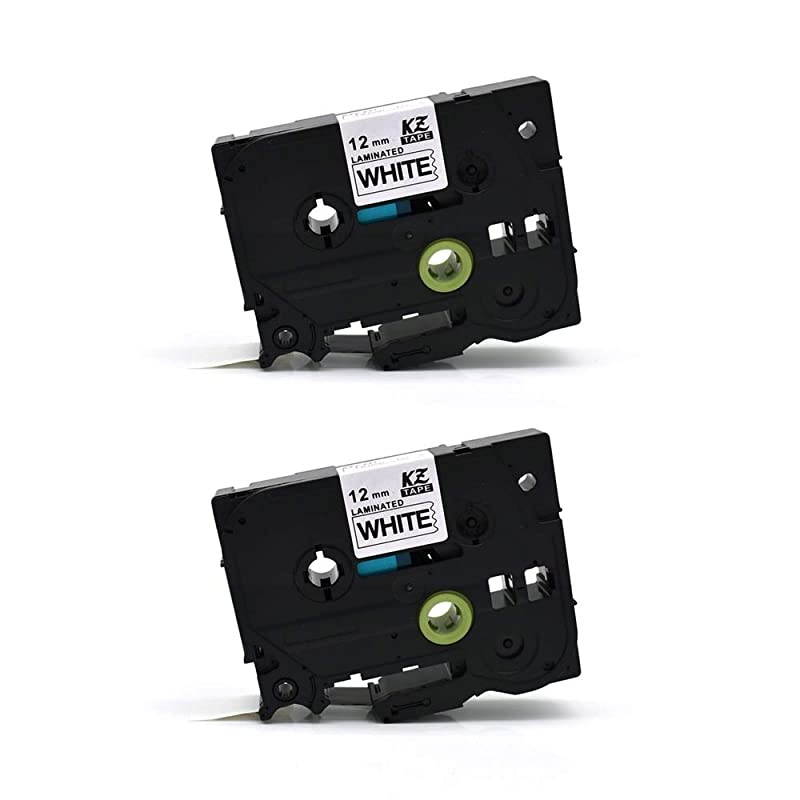 for Brother Tze231 047 Inch 262feet 12mm8m p Touch Laminated Black on White Standard Replace Waterproof Label Tape maker PTH110PTD200PTD210PTD400PTD600PT1280PT12902PACK