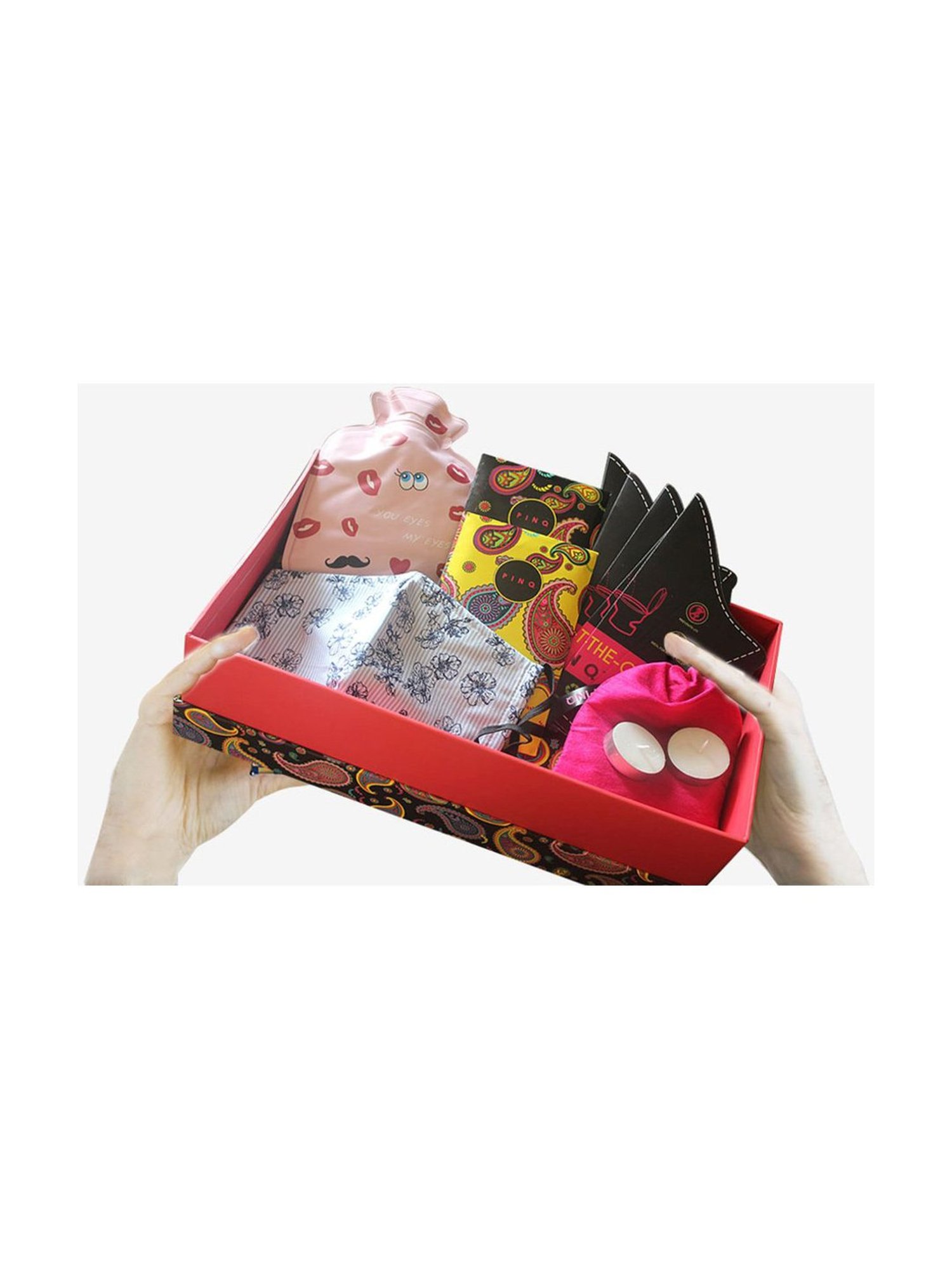 PINQ Happy Period Days Box Premium Cotton Ultra Sanitary Pads & other Essentials - 6 each (XXL+XL)