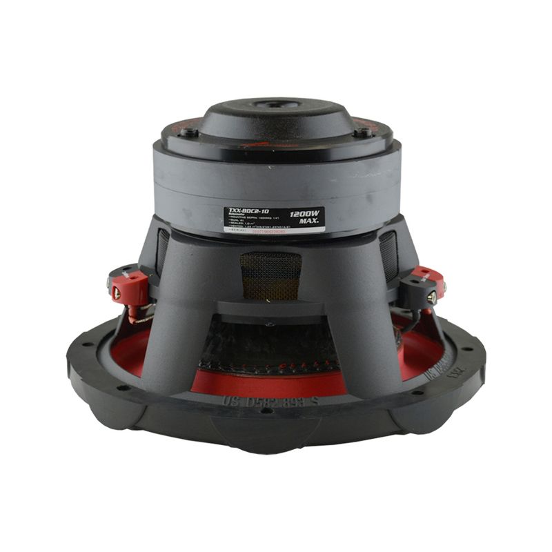 AudioPipe TXX-BDC2-10 10 Inch 1200 Watt High Performance Powerful 4 Ohm DVC Vehicle Car Audio Subwoofer Speaker System, Black
