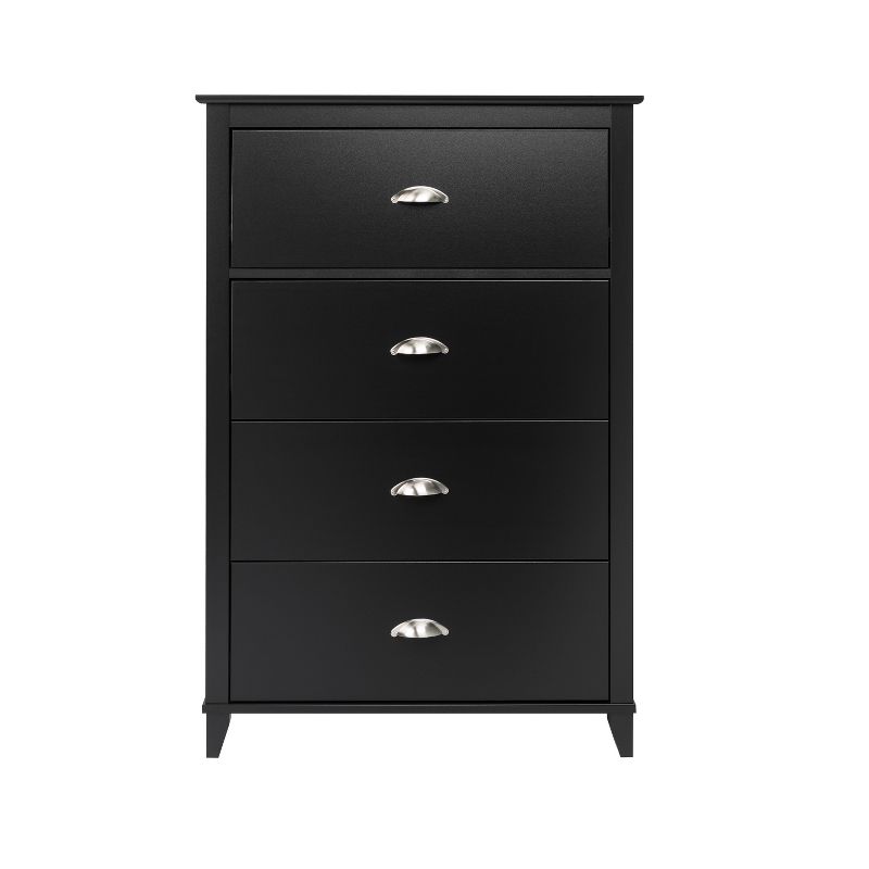 Yaletown 4 Drawer Chest Black - Prepac