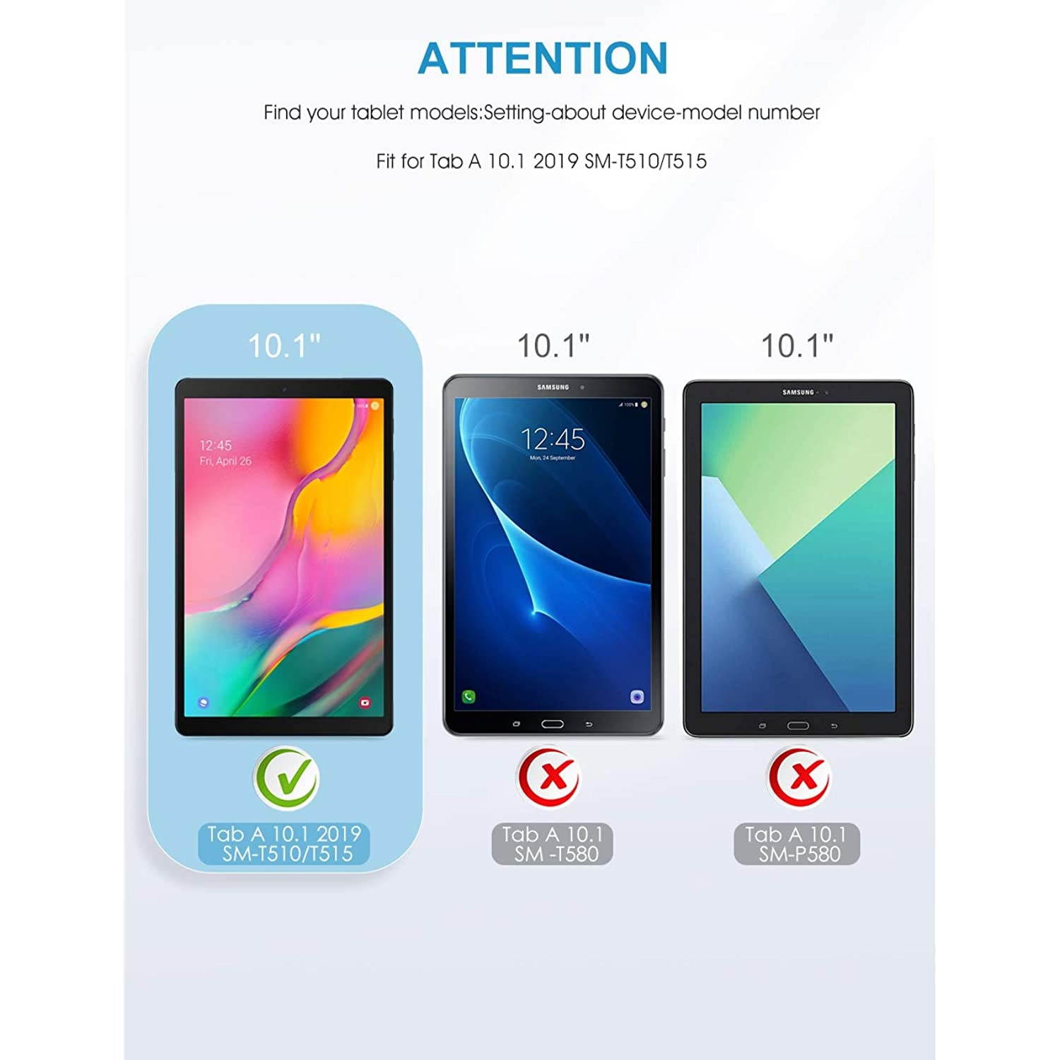 Screen Protector for Galaxy Tab A 10.1 2019, [3-Pack] SPARIN 9H Hardness Tempered Glass for Samsung Galaxy Tab A 10.1 2019 SM-T515/T510, Bubble Free/High Response/Scratch Resistant