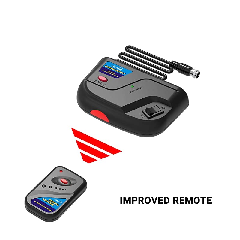 UPGRADED 2020 Version Outdoor Amplified Digital HDTV Antenna up to 150 Mile Range Motorized 360&deg; Rotation New Wireless Remote Control Free Mini Indoor Antenna