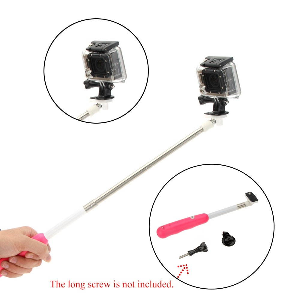 Extendable Wireless Bluetooth Remote Shutter Control Handheld Selfie Self-Timer Pole Monopod for Gopro SJCAM