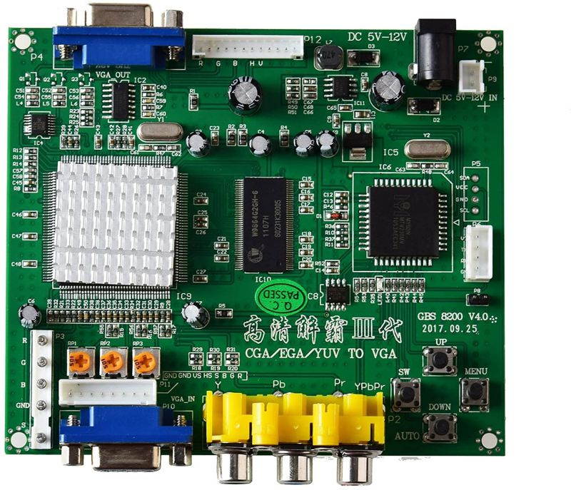 Mcbazel Arcade Game RGB/CGA/EGA to VGA HD Game Video Output Converter Board for Arcade Game Monitor to CRT LCD PDP Projector