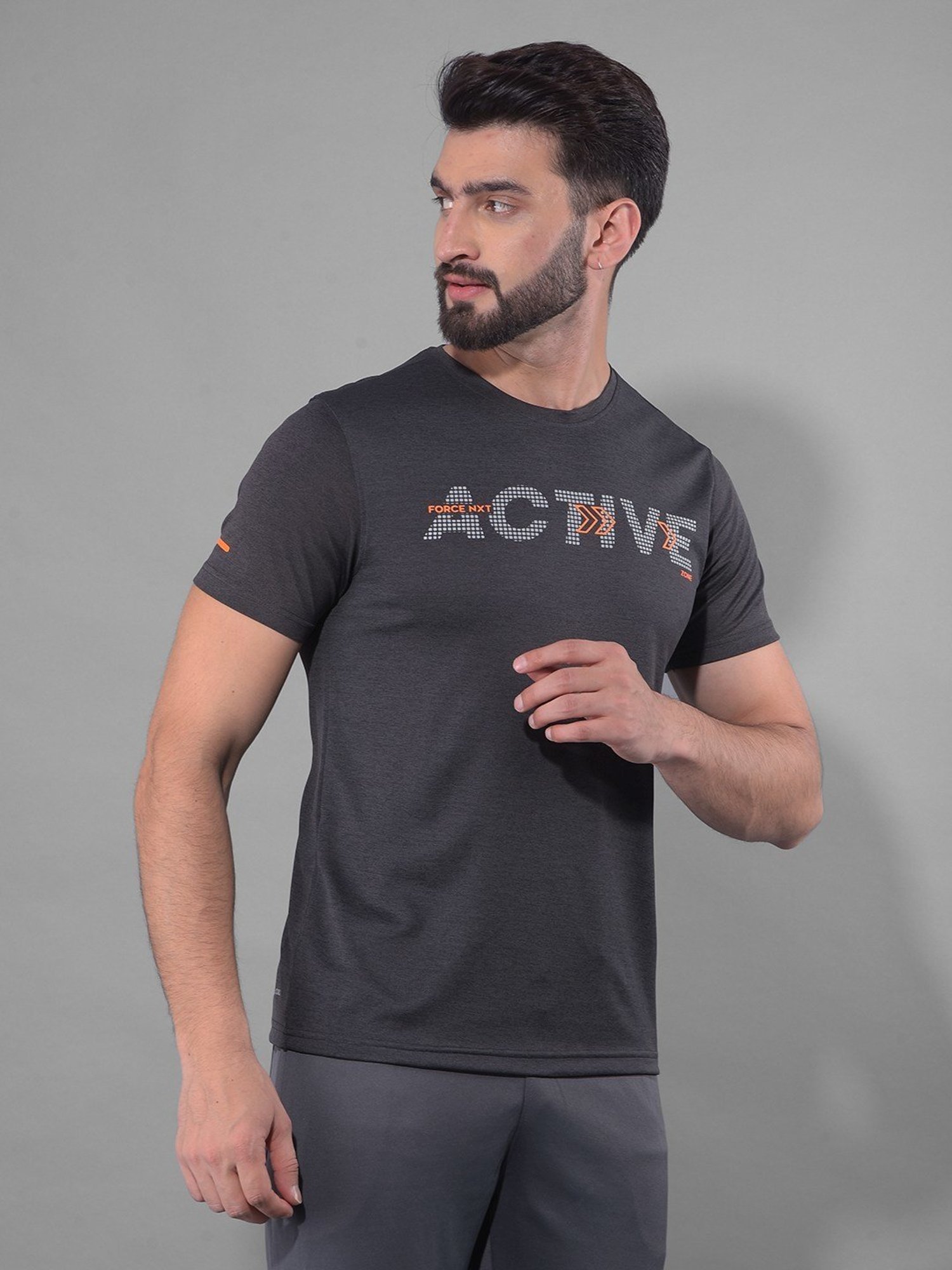 Force NXT Multicolored Regular Fit Printed Sports T-Shirt - Pack Of 3