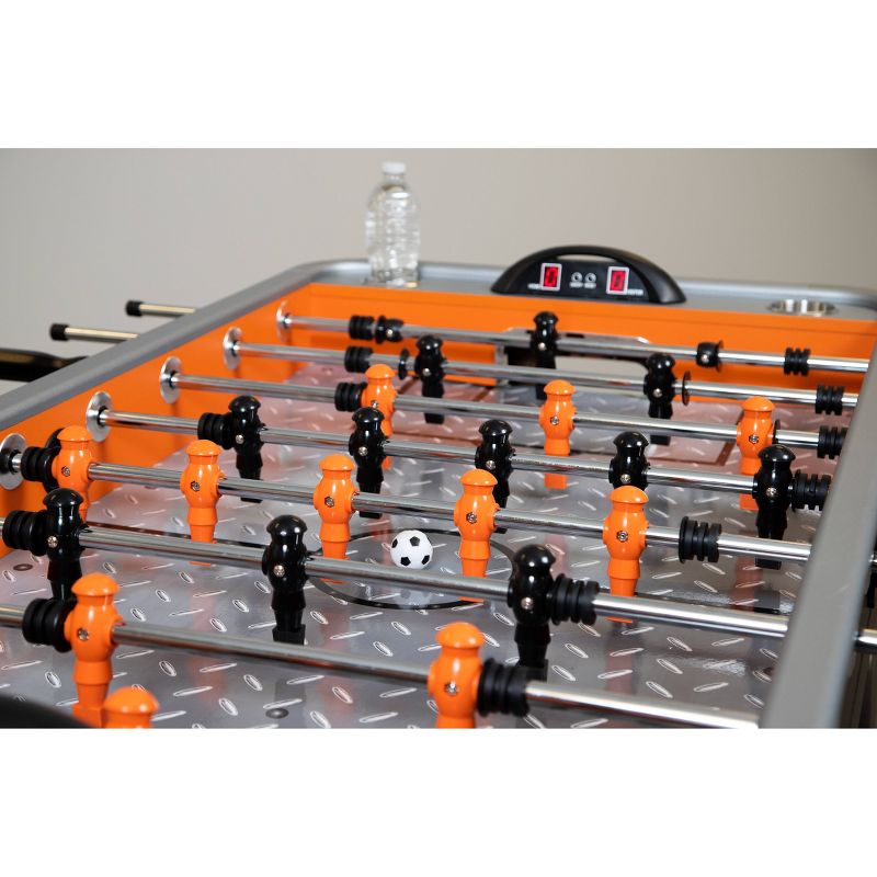 Hathaway Trailblazer 56" Foosball Table with Electronic Scoring - Orange/Black