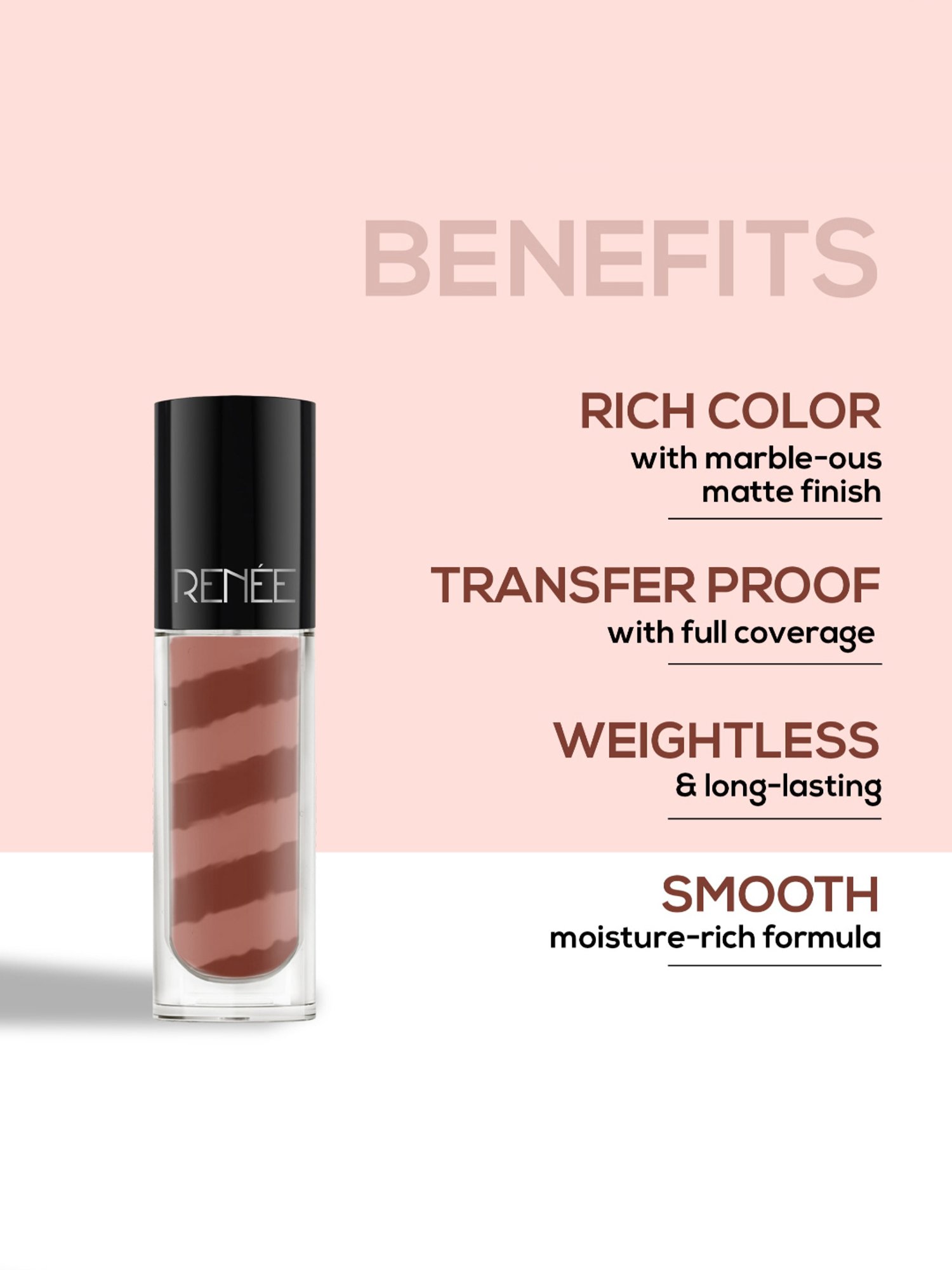 RENEE Stay With Me Matte Lip Color Thirst For Wine - 5 ml