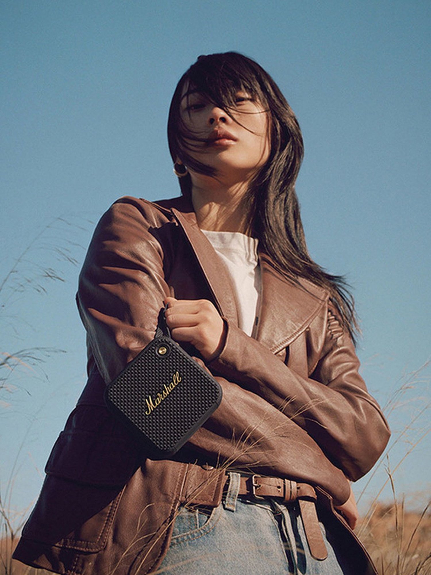 Marshall Willen Portable Bluetooth Speaker (Black & Brass)