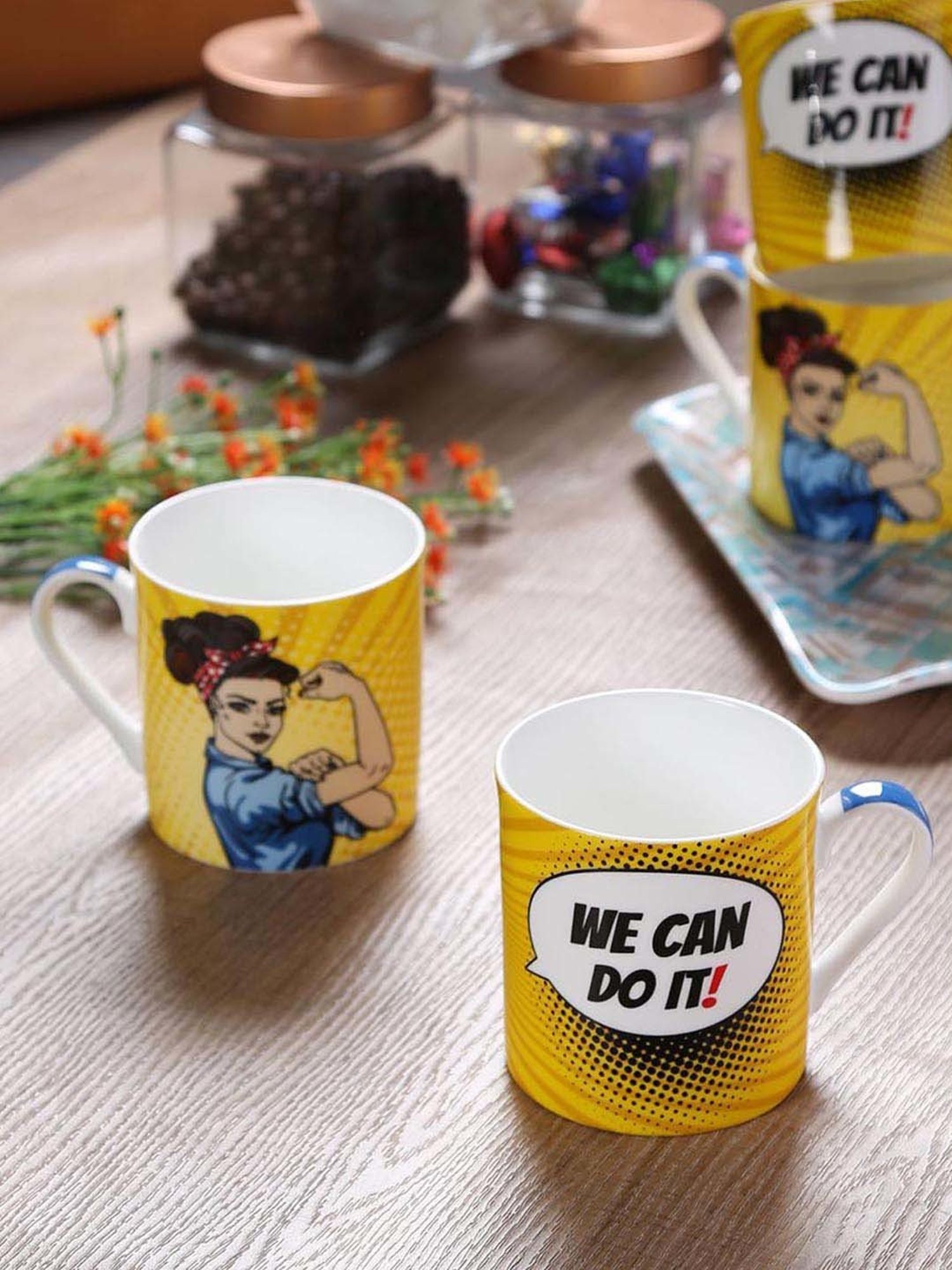 Larah by Borosil White Ceramic Opalware Mug - Set of 6 160ml