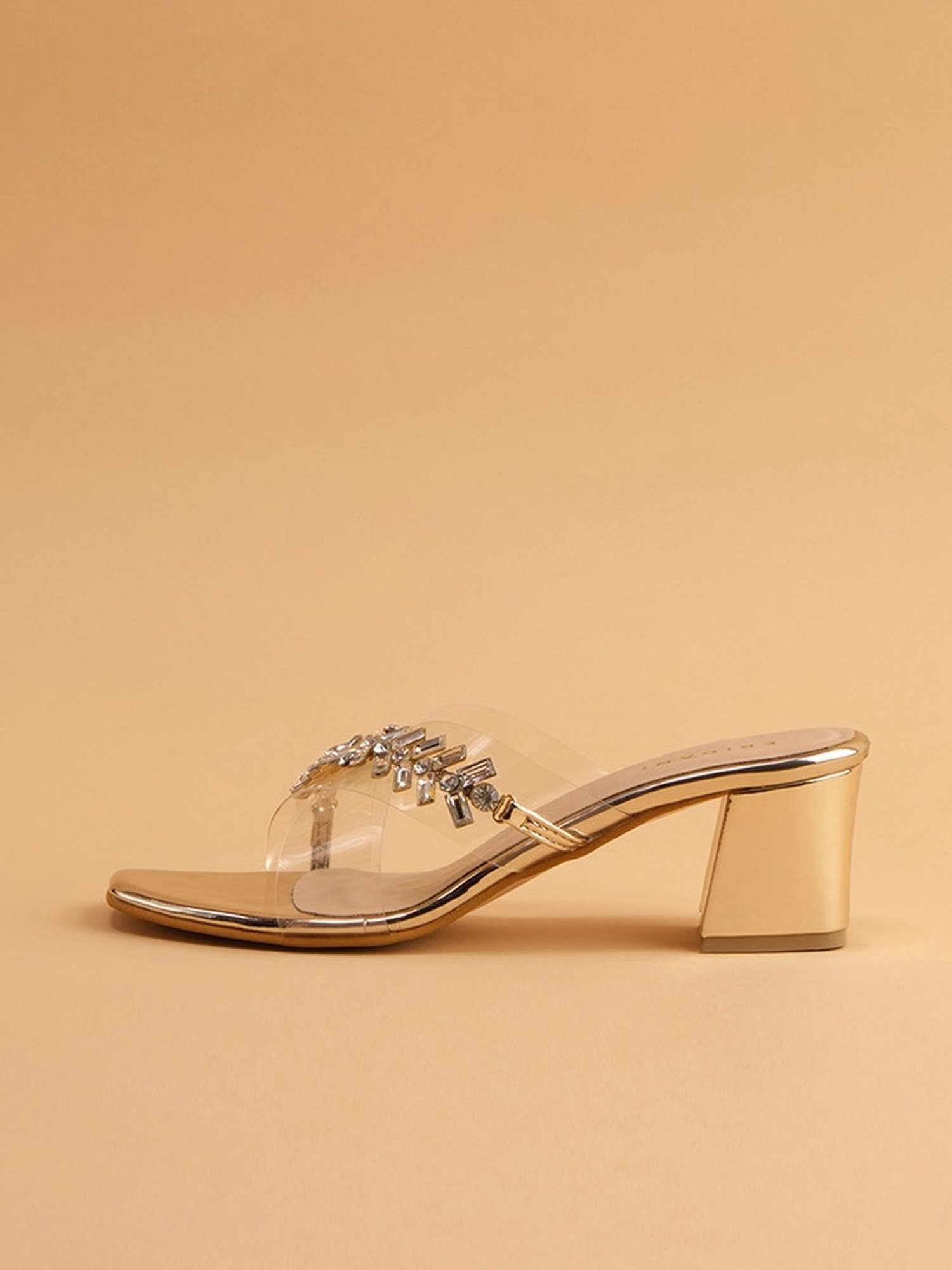 Eridani Women's Riva Gold Cross Strap Sandals