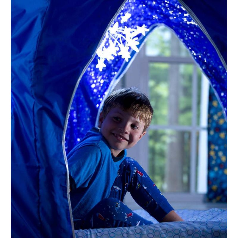 HearthSong Galactic Bed Tent With Starburst LED Light for Twin-Size Beds
