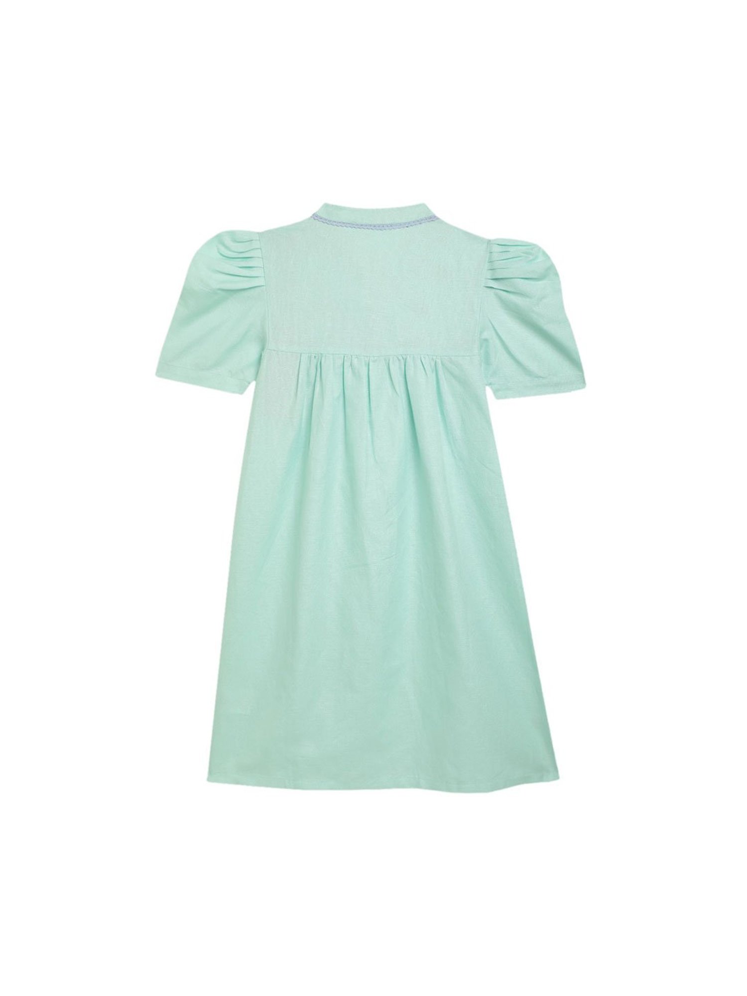 Elle Kids Green Embroidered Dress