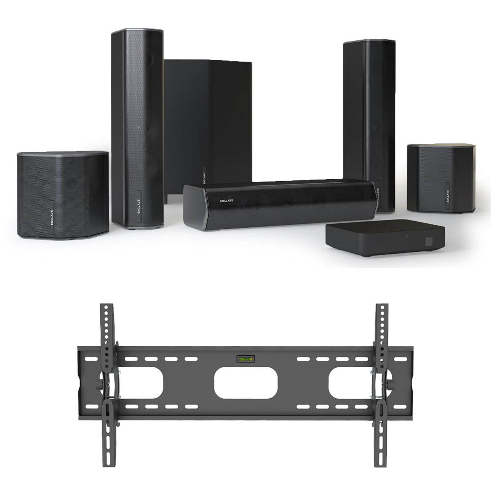 Enclave CineHome II Wireless 5.1 Home Theater Surround Sound w/ Mount Mount Bundle