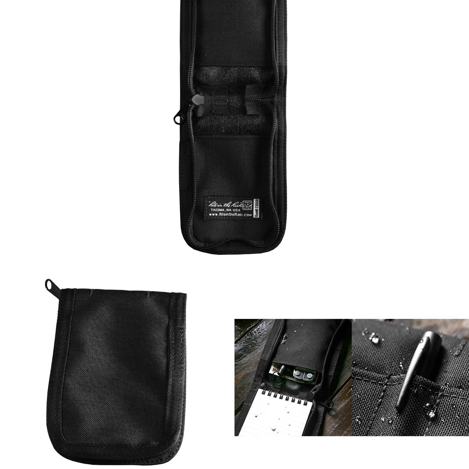 RITE IN THE RAIN C935B Notebook Cover,Cordura,Fits 3x5,Black