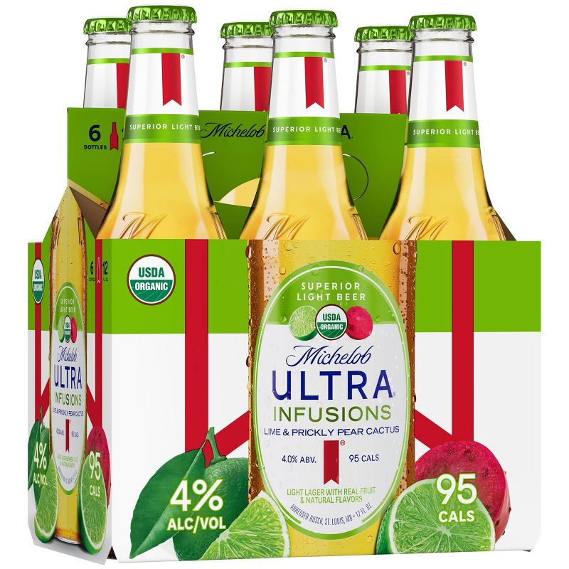 Michelob Ultra Infusions Lime & Prickly Pear Cactus Light Beer - 6pk/12 fl oz Bottles