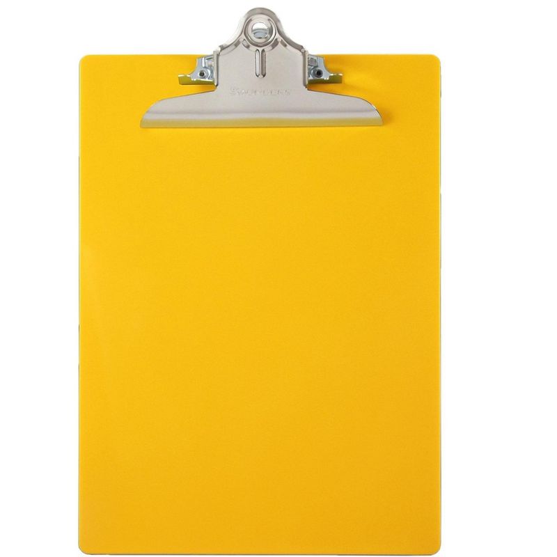 Saunders Recycled Plastic Clipboards 1" Clip Cap 8 1/2 x 12 Sheets Yellow 21605