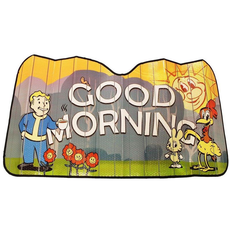 Just Funky Fallout Good Morning Accordion Auto Sunshade | Xbox Game Merchandise