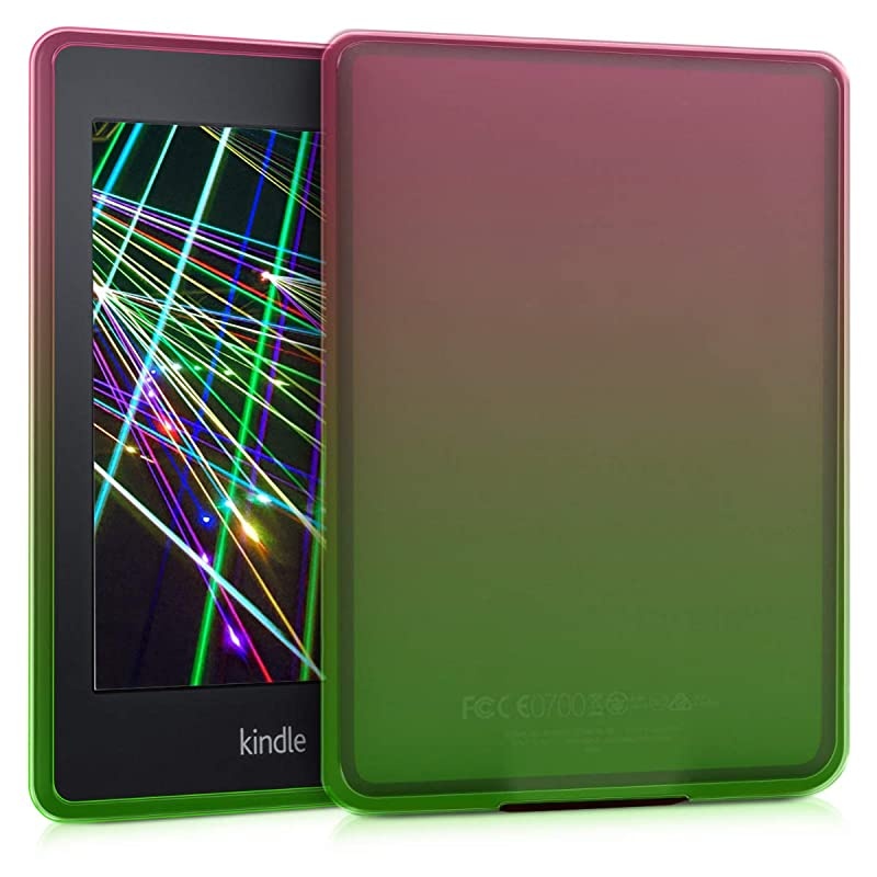 Case Compatible with  Kindle Paperwhite - TPU Silicone eBook Cover - (for 2017 and Older) Magnolias Light Pink/White/Transparent