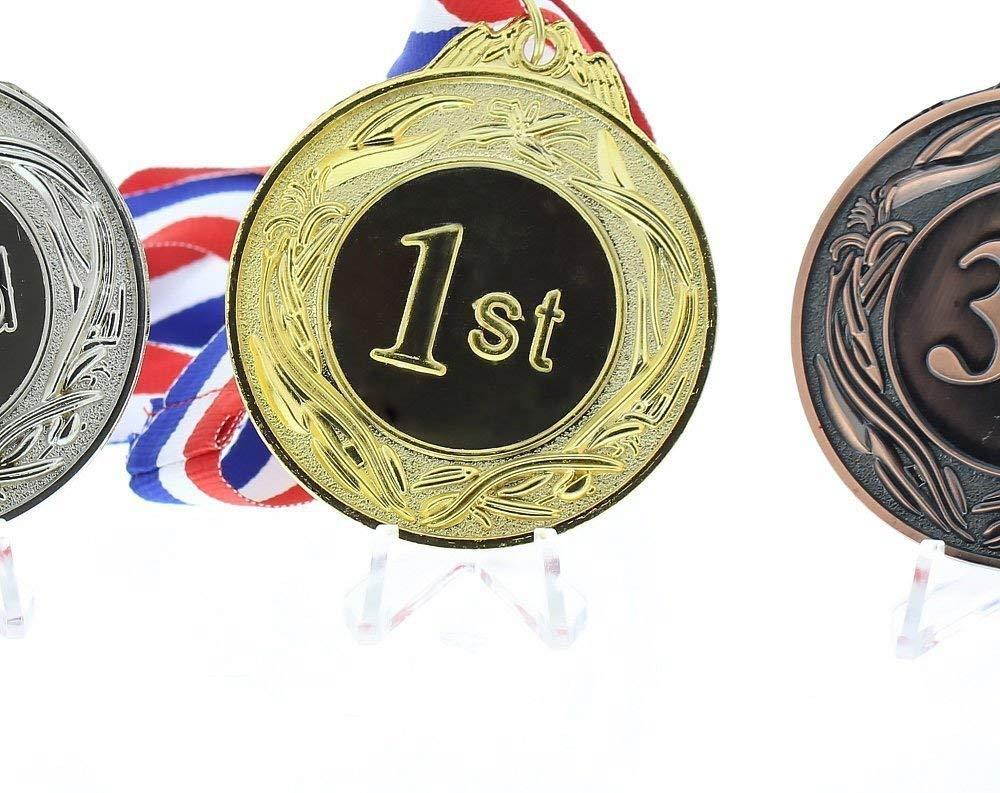Juvale Gold Silver Bronze Award Medals - Olympic Style Awards Contests, Games, Shows, Competitions - 6 Pc Set