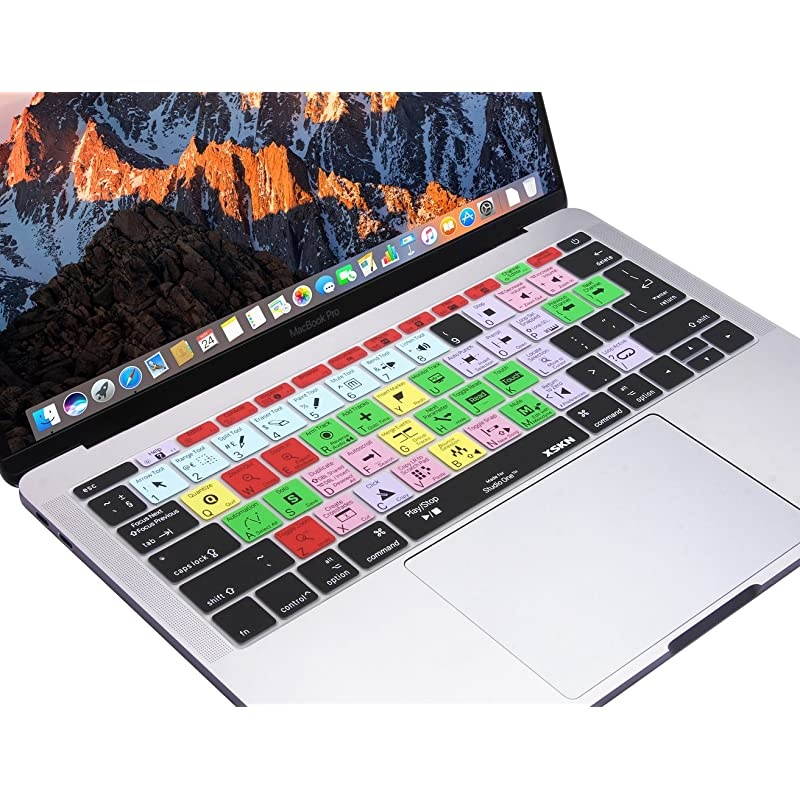 Shortcut Design Keyboard Skin Cover for New MacBook 12 (2015 Model A1534) and New MacBook Pro 13 (2016 Version A1708, No Touch Bar), US&EU Version (Studio One 3)