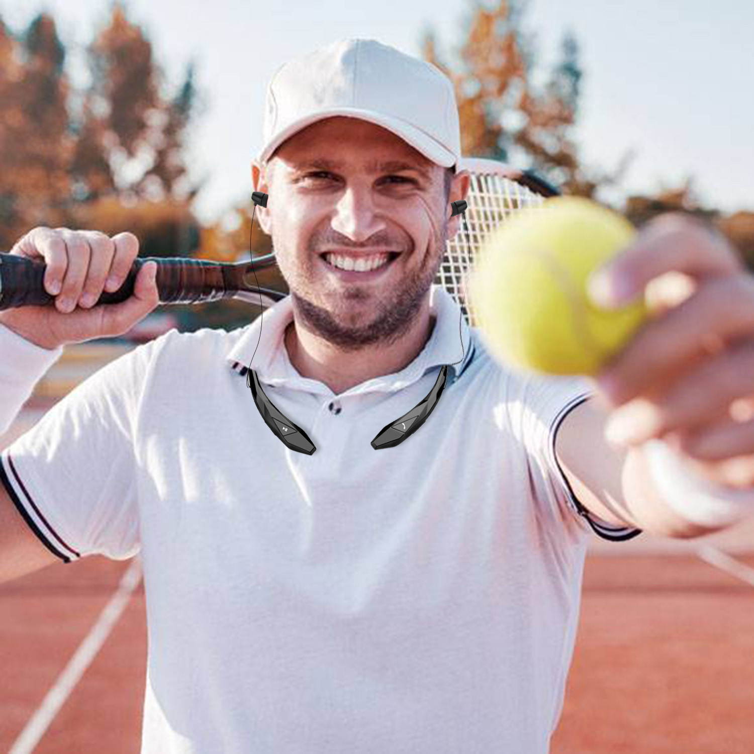 Bluetooth Wireless Headset Stereo Headphone Earphone Handsfree for Sports-Universal