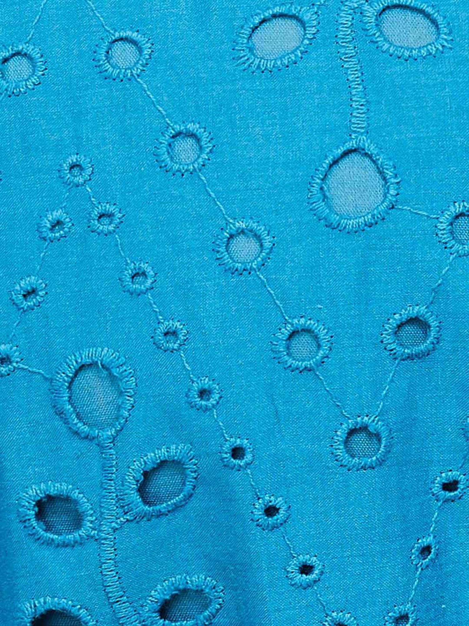 Colour Me by Melange Blue Cotton Self Pattern Shirt Dress