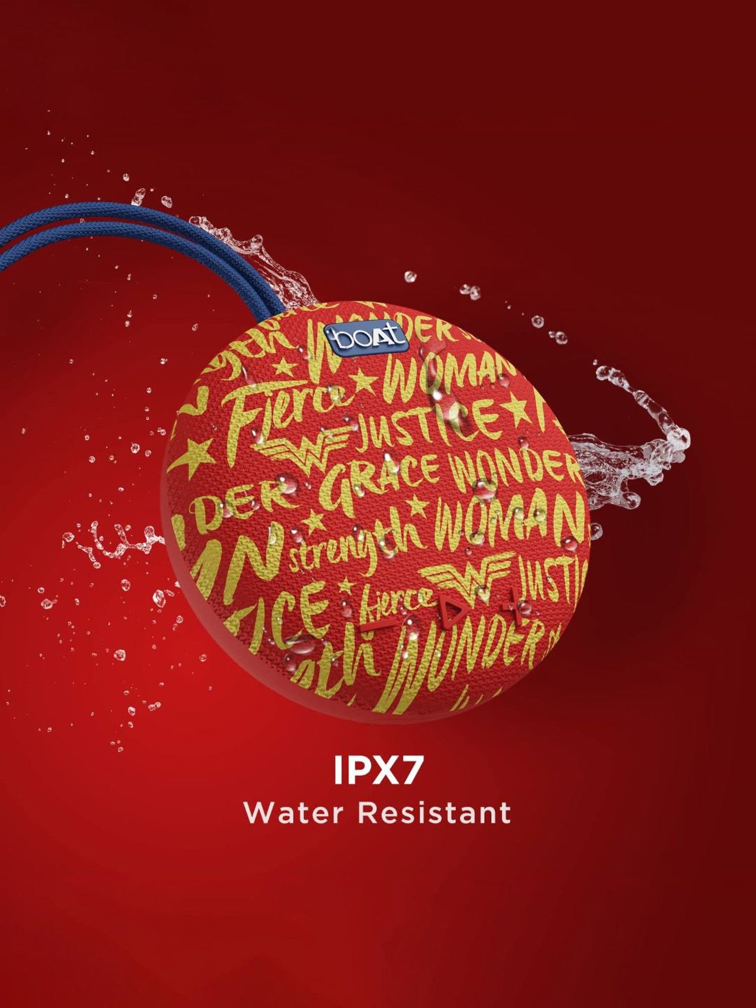 Boat Stone Superman Edition 5W Bluetooth Speaker with Upto 4H Playtime (Amazonian Red)