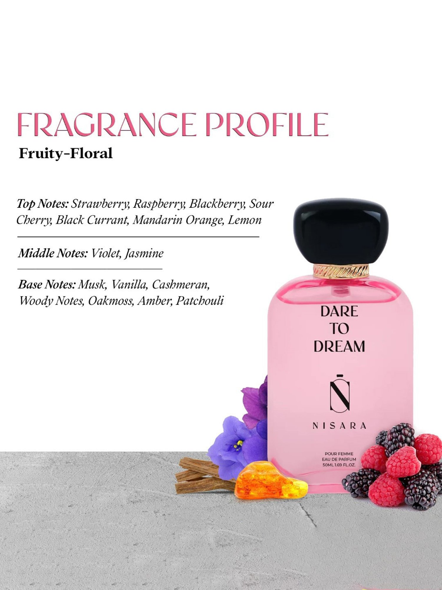 NISARA Dare to Dream Eau de Parfum for Women - 50 ml