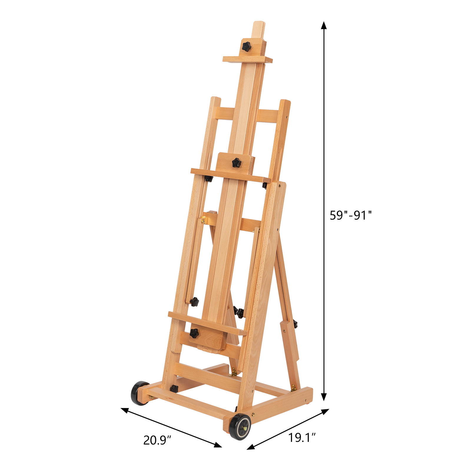 Balanced Dual-Purpose Large Painting Cart with Wheels Easel